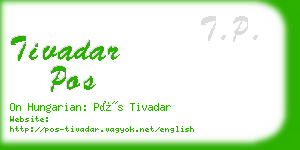 tivadar pos business card